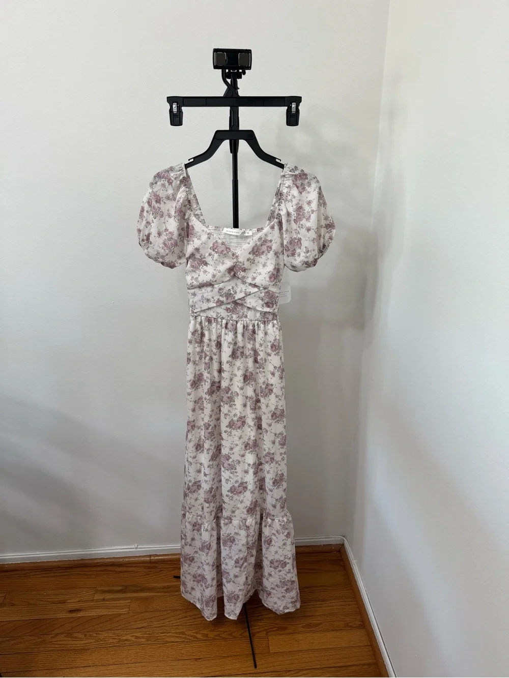 Altar'd State Light Pink Floral Puff-Sleeve Maxi Dress - Picture 3 of 5